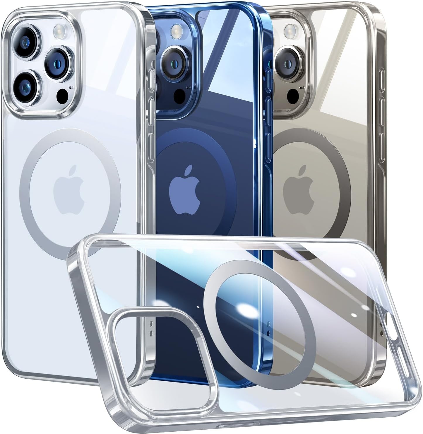 CASEEX Polished Titanium for MagSafe iPhone 14 Pro Case, Official Color Match for iPhone, [12 FT Military-Grade Drop Protection] Shockproof Bumper, Magnetic Phone Cover 6.1 inch