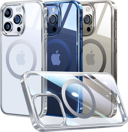 CASEEX Polished Titanium for MagSafe iPhone 14 Pro Case, Official Color Match for iPhone, [12 FT Military-Grade Drop Protection] Shockproof Bumper, Magnetic Phone Cover 6.1 inch