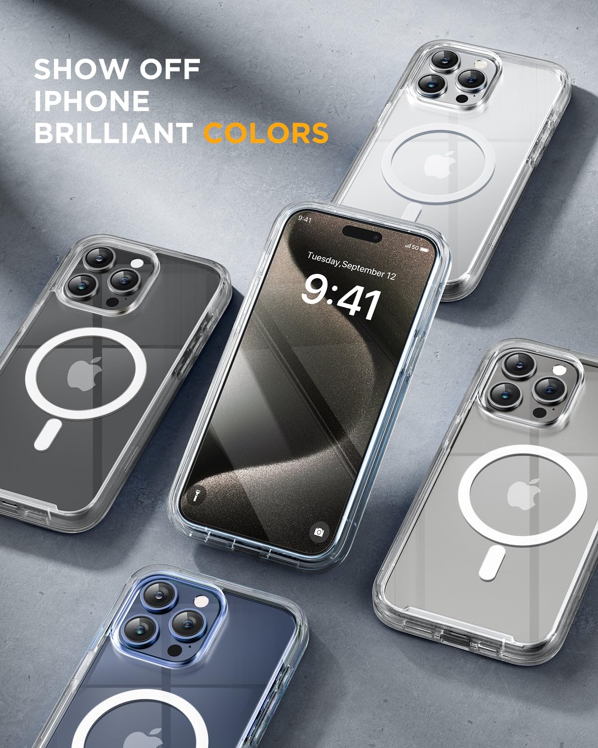 CASEEX Ultra Hybrid Magnetic Clear Case For Apple iPhone [Anti-Yellowing] [Compatible with MagSafe]