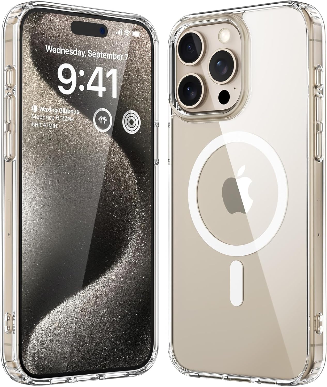 CASEEX Magnetic Crystal Clear Back Case for Apple iPhone 14 Pro, [12 FT Shockproof Compatible with Magsafe], Anti-Yellow Hard TP Crystal Clear Back Cover (Apple iPhone 14 Pro)