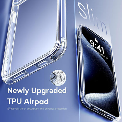 CASEEX for Apple iPhone Case Clear, [Not Yellowing] [Military-Grade Drop Protection] Protective Transparent Cover for Apple iPhone with Shockproof Bumper