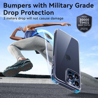 CASEEX for Apple iPhone Case Clear, [Not Yellowing] [Military-Grade Drop Protection] Protective Transparent Cover for Apple iPhone with Shockproof Bumper