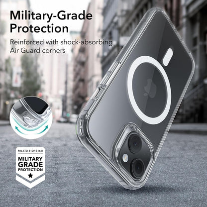 CASEEX Magnetic Back Case for Apple iPhone 14 / iPhone 13, [12 FT Shockproof Compatible with Magsafe], Anti-Yellow Hard TP Crystal Clear Back Cover (Apple iPhone 14 / iPhone 13 6.1")