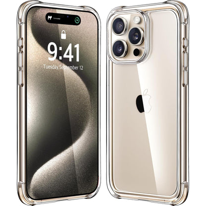 CASEEX for Apple iPhone Case Clear, [Not Yellowing] [Military-Grade Drop Protection] Protective Transparent Cover for Apple iPhone with Shockproof Bumper