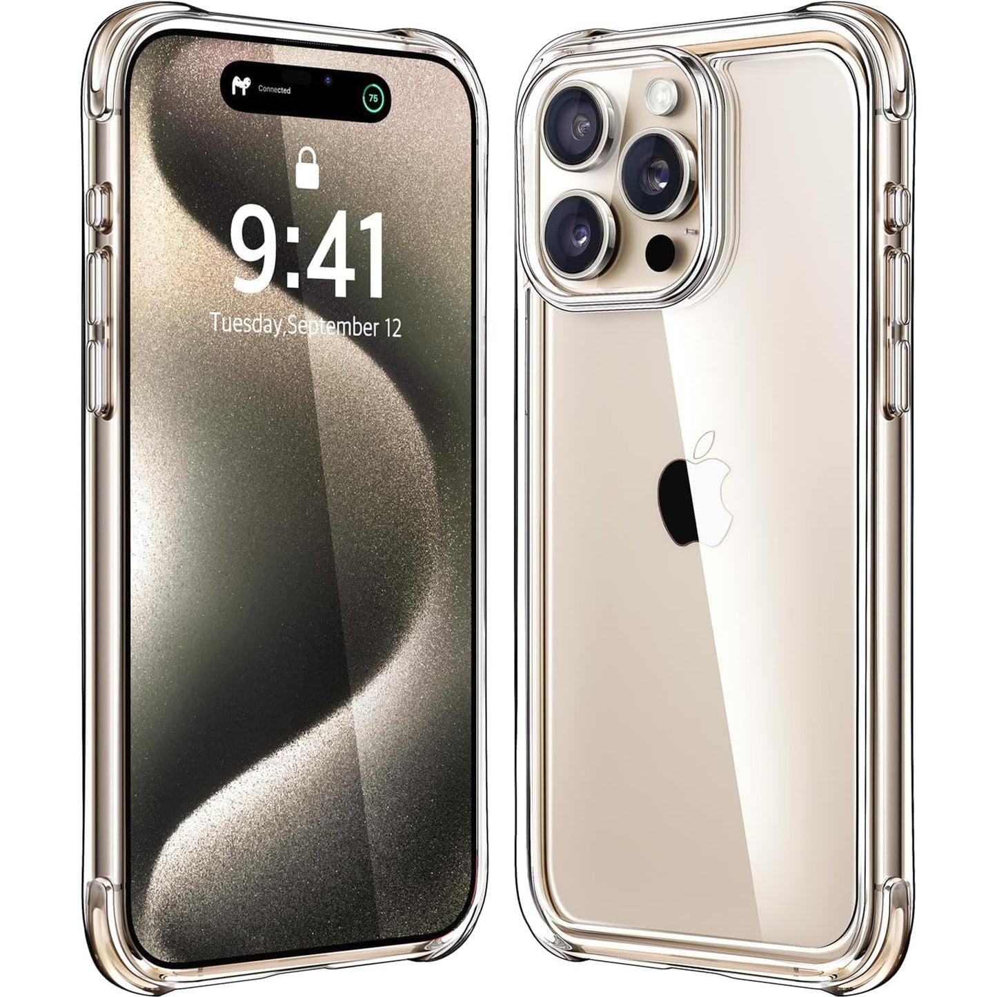 CASEEX for Apple iPhone Case Clear, [Not Yellowing] [Military-Grade Drop Protection] Protective Transparent Cover for Apple iPhone with Shockproof Bumper