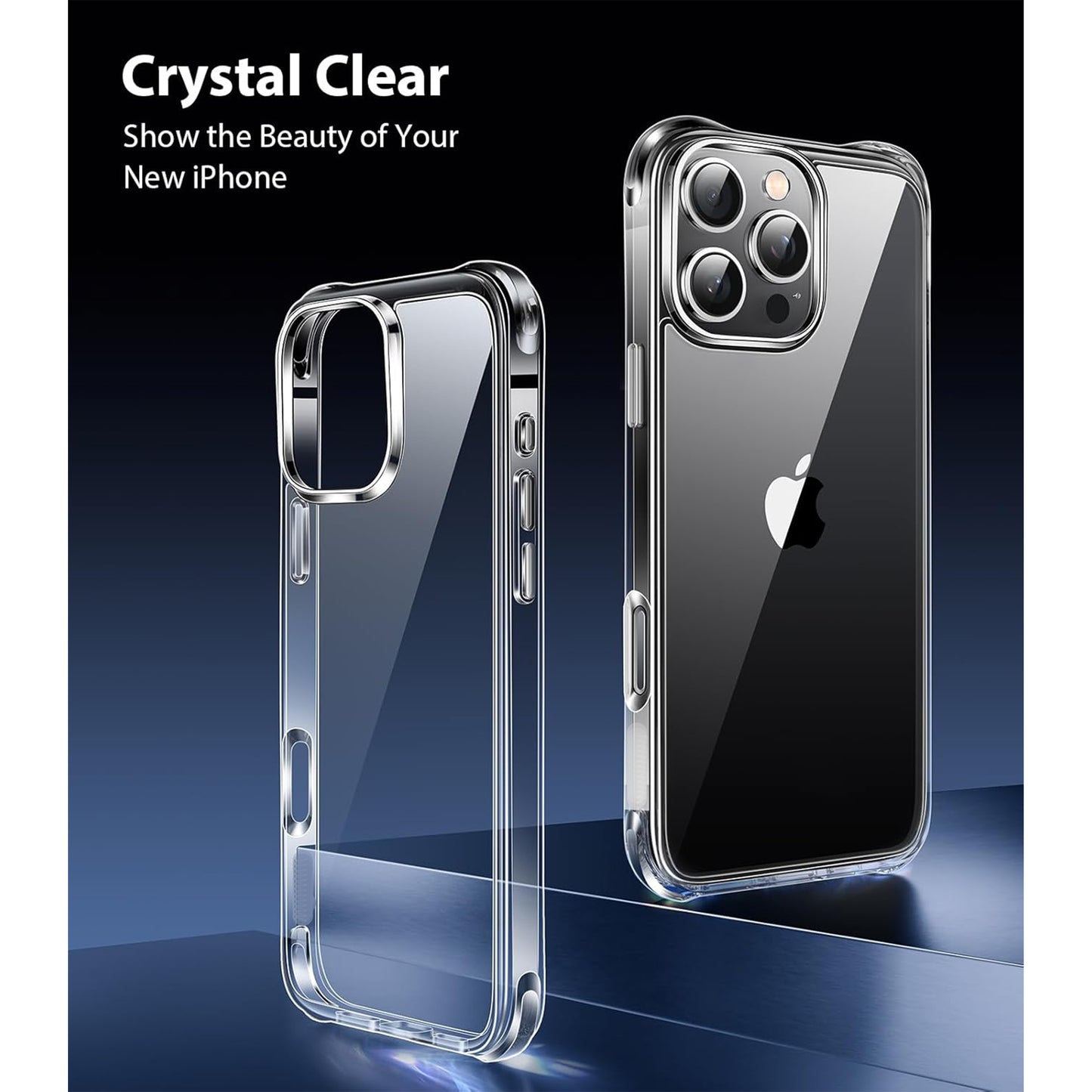 CASEEX for Apple iPhone Case Clear, [Not Yellowing] [Military-Grade Drop Protection] Protective Transparent Cover for Apple iPhone with Shockproof Bumper