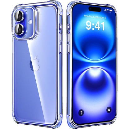 CASEEX for Apple iPhone Case Clear, [Not Yellowing] [Military-Grade Drop Protection] Protective Transparent Cover for Apple iPhone with Shockproof Bumper