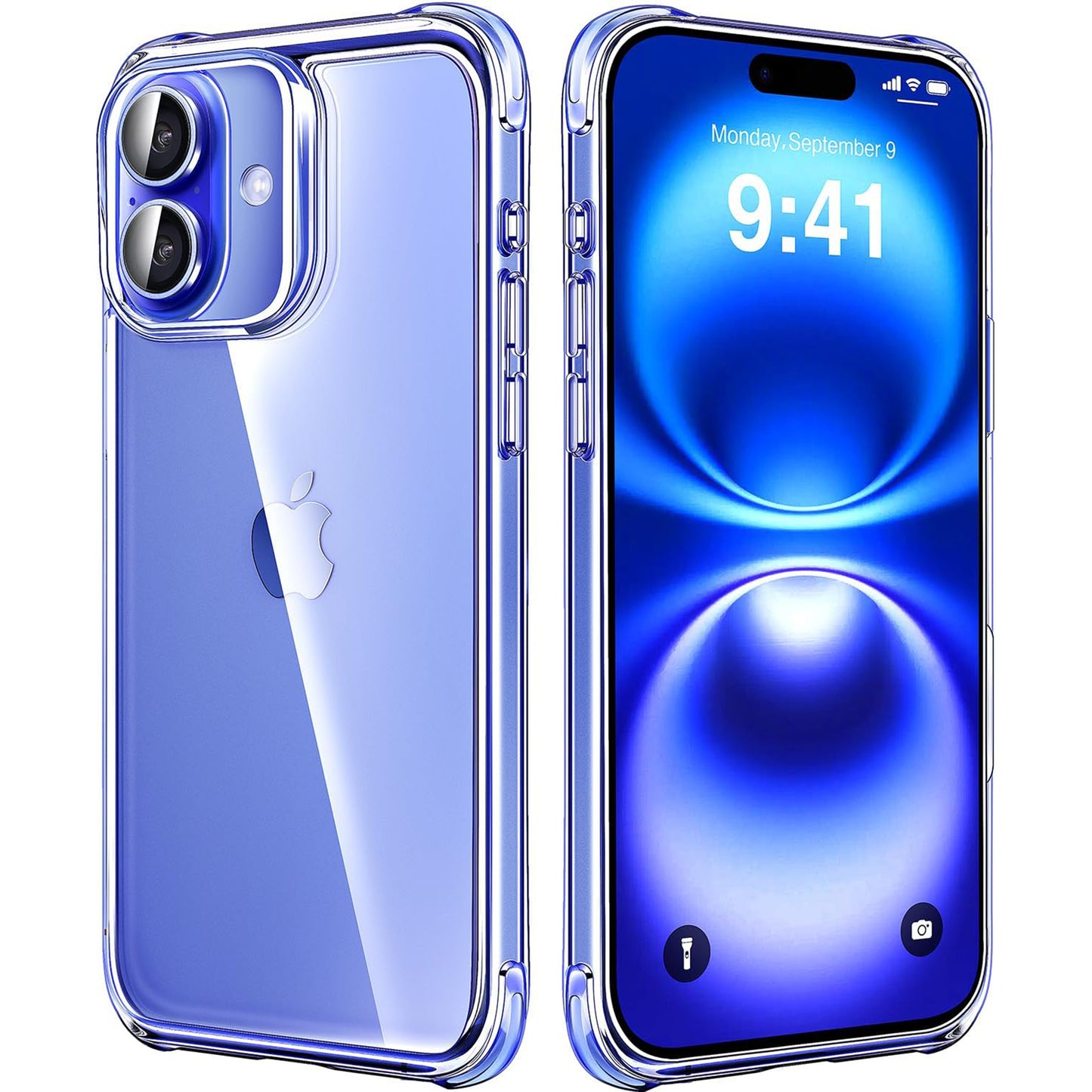 CASEEX for Apple iPhone Case Clear, [Not Yellowing] [Military-Grade Drop Protection] Protective Transparent Cover for Apple iPhone with Shockproof Bumper