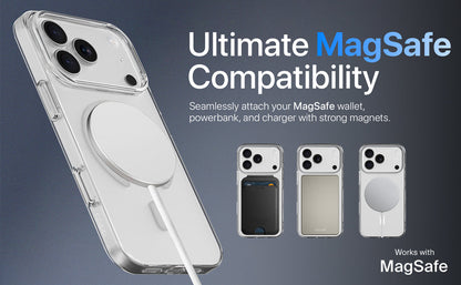 CASEEX Ultra Hybrid Magnetic Clear Case For Apple iPhone [Anti-Yellowing] [Compatible with MagSafe]