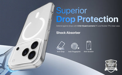 CASEEX Ultra Hybrid Magnetic Clear Case For Apple iPhone [Anti-Yellowing] [Compatible with MagSafe]